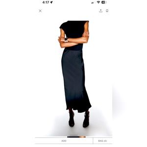 Zara Satin Effect Midi Skirt size M